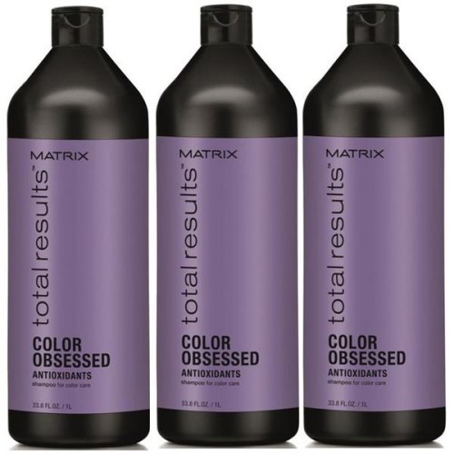 Pachet 3 x sampon pentru par vopsit - matrix total results color obsessed shampoo 1000 ml