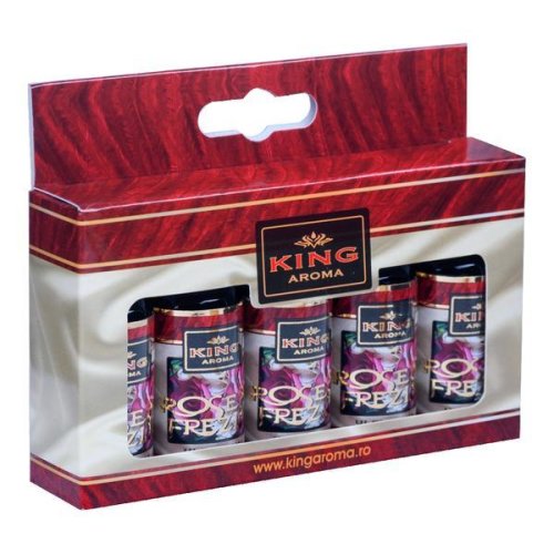 Pachet 5 uleiuri parfumate aromaterapie rose   frezia, kingaroma, 5x10 ml