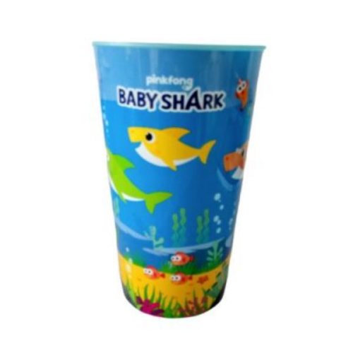 Pahar plastic baby shark, 12 x 7 cm