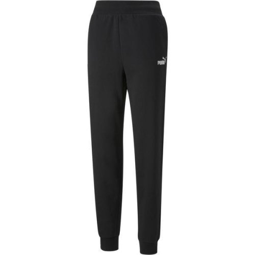 Pantaloni femei puma ess embroidery high-waist pants fl 67000701, l, negru