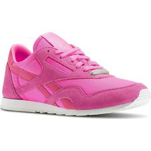 Pantofi sport femei reebok classic nylon slim metallic ar2718, 39, roz
