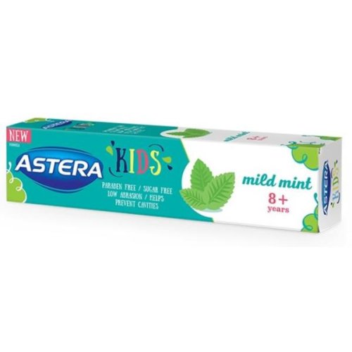 Pasta de dinti cu aroma de menta pentru copii - astera kids mild mint 8+ years, 50 ml