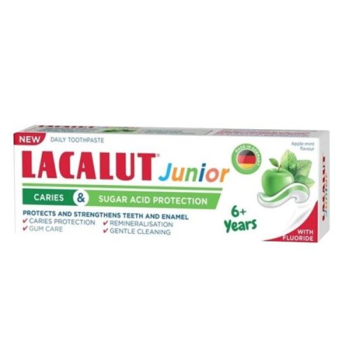 Pasta de dinti pentru copii 6+ ani - lacalut junior caries   sugar acid protection, 55 ml