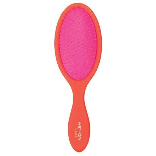 Perie pentru parul umed   uscat cala wet-n-dry hair brush pop colors - orange   hot pink