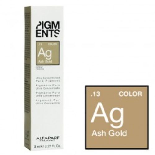 Pigment concentrat cenusiu auriu - alfaparf milano ultra concentrated pure pigment ash gold 8 ml
