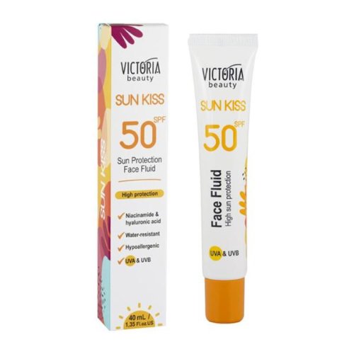 Protectie solara pentru fata sun kiss spf 50, victoria beauty, 40 ml