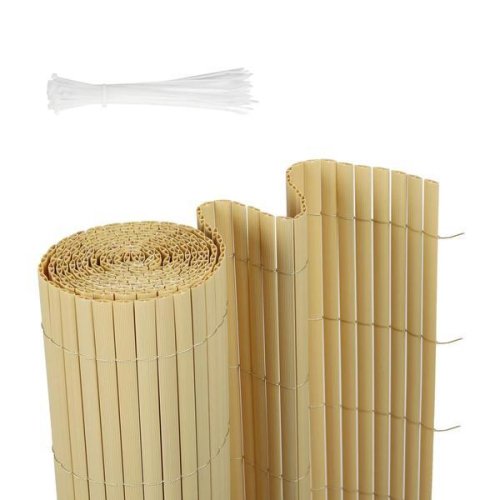 Protectie vizuala gradina, pvc, bambus, 0.8 x 3 m