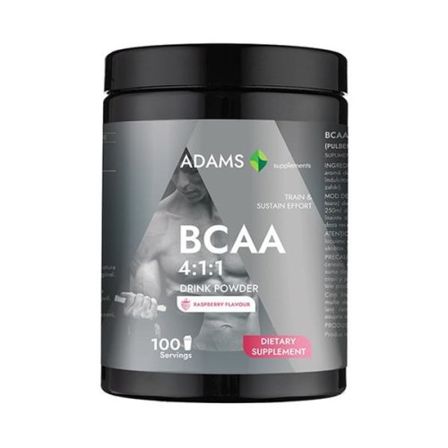Pudra bcaa 4:1:1 adams supplements drink powder raspberry flavour, 400 g