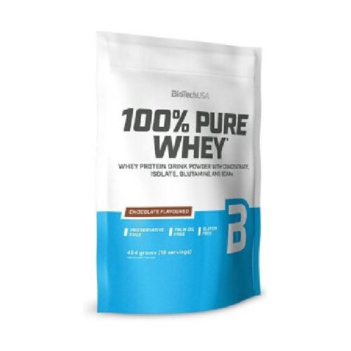 Pudra proteica cu gust de ciocolata - biotechusa 100% pure whey, 454g