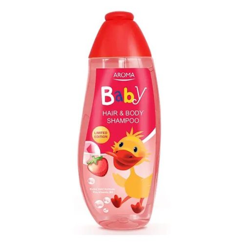 Sampon pentru bebelusi cu aroma de capsuni - aroma baby hair   body shampoo, 300 ml