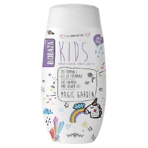 Sampon si gel de dus natural pentru copii magic garden biobaza, 250 ml