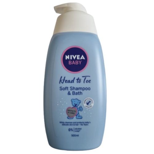 Sampon si spuma de baie pentru bebelusi - nivea baby head to toe shampoo   bath, 500 ml