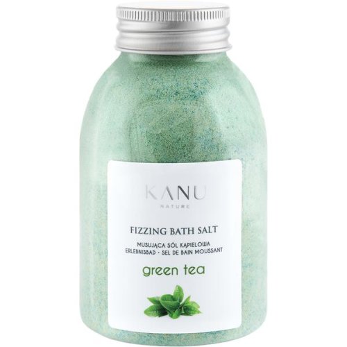 Sare de baie spumanta cu parfum de ceai verde - kanu nature fizzing bath salt green tea, 250 g