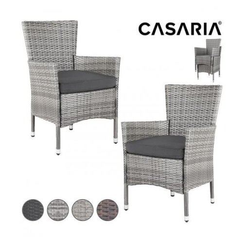 Set 2 x scaun gradina, antracit - caerus capital