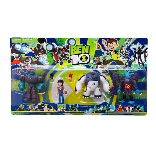 Set de 4 figurine, 2 accesorii de jucarie ben 10, multicolor
