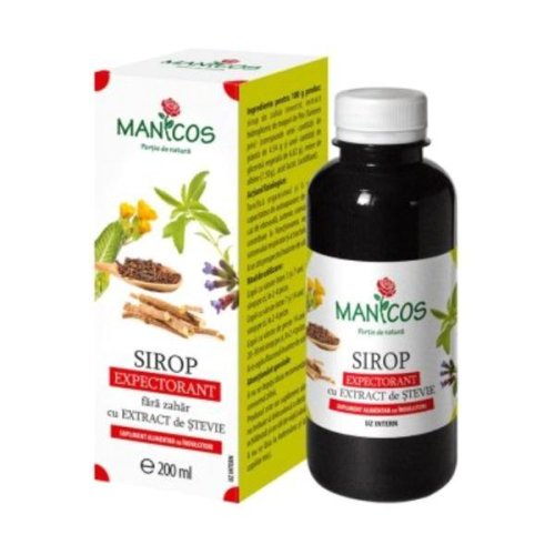Short life - sirop expectorant fara zahar cu extract de stevie manicos, 200ml