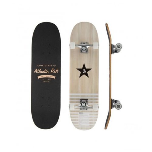 Skateboard abec-9, amortizare pu, negru/portocaliu, 80 x 21 cm - caerus capital