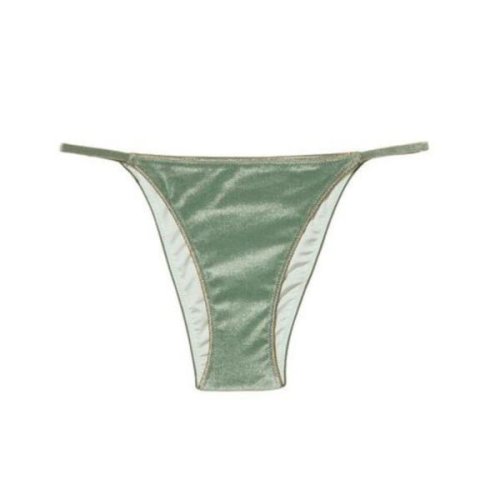 Slip de baie victoria's secret, velvet brazilian bikini bottom, verde, m intl