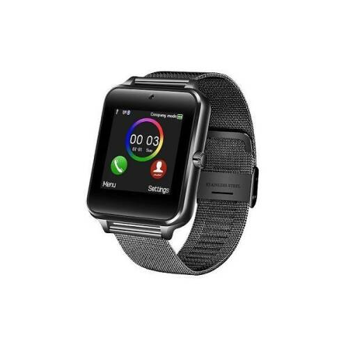 Smartwatch gt08, curea metalica, negru