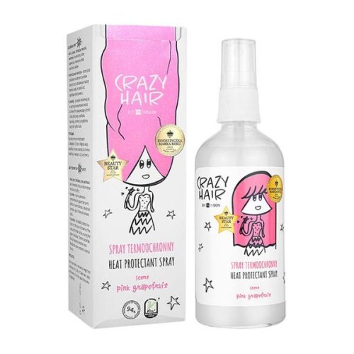 Spray de par pentru protectie termica cu grapefruit roz ch10 - heat protectant spray with scent pink grapefruit, hiskin, 100 ml