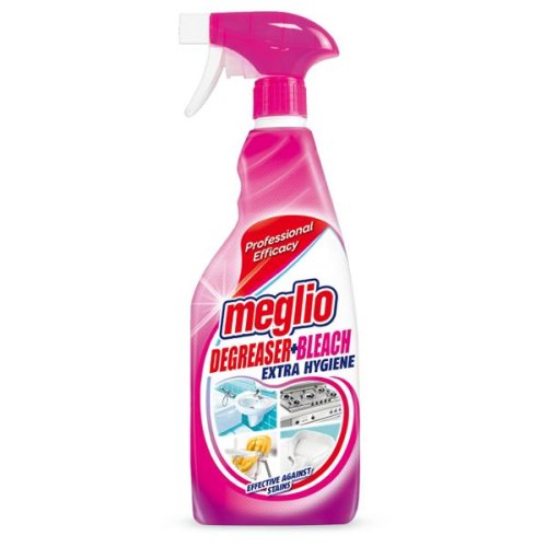 Spray degresant cu inalbitor spuma - meglio degreaser + bleach extra hygiene, 750 ml