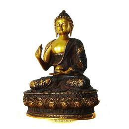 Statueta de bronz buddha pe lotus - juliana