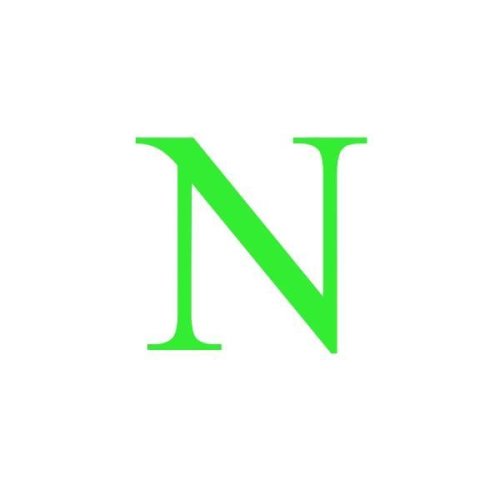 Sticker decorativ, litera n, inaltime 15 cm, verde fluorescent