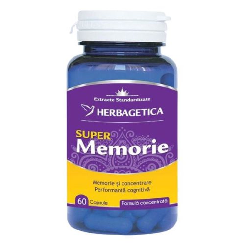 Super memorie herbagetica, 60 capsule