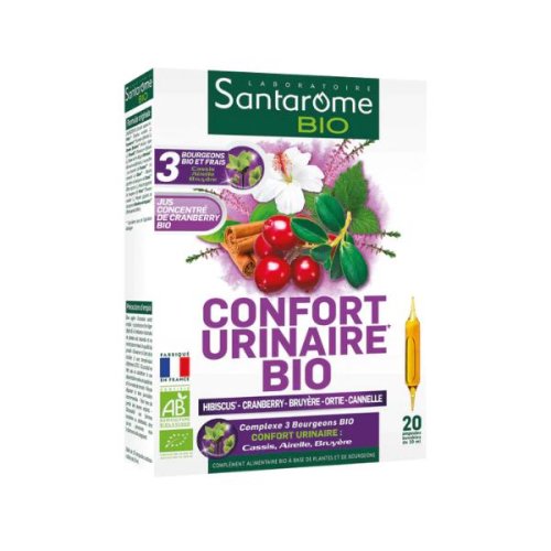 Supliment pentru tractul urinar - santarome bio confort urinaire bio, 20 fiole