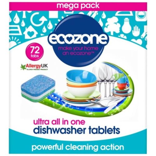 Tablete ultra pentru masina de spalat vase - ecozone ultra all in one dishwasher tablets, 72 buc