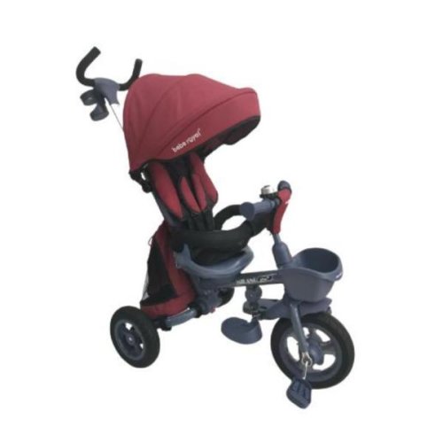Tricicleta beberoyal milano trike 511 tc rosu copii, pliabila, reglabil, reversibil