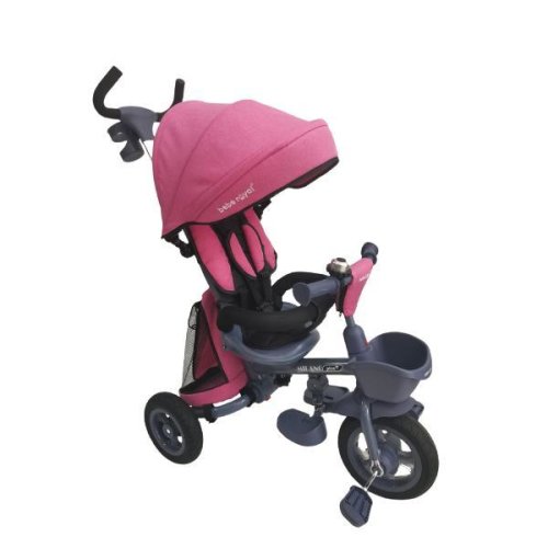 Tricicleta beberoyal milano trike 511 tc roz copii, pliabila, reglabil, reversibil