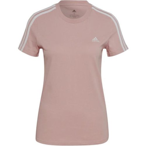 Tricou femei adidas loungewear essentials slim 3-stripes hf7236, m, roz
