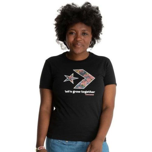 Tricou femei converse star chevron tee 10024797-001, m, negru