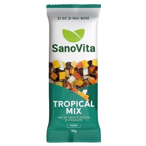 Tropical mix fructe uscate si confiate sano vita, 50 g