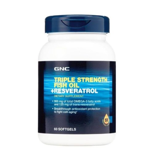 Ulei de peste si resveratrol - gnc triple strength, 60 capsule