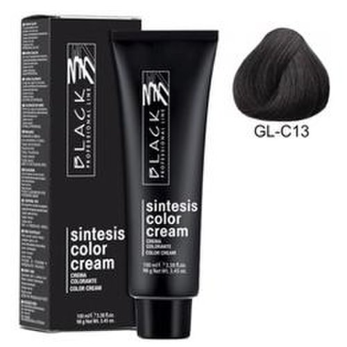 Vopsea crema permanenta - black professional line sintesis color cream glam colors, nuanta gl-c13 new york grey, 100ml