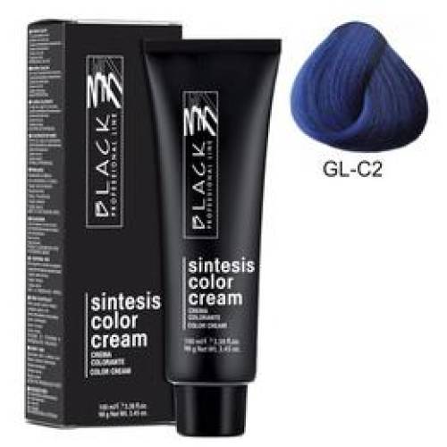 Vopsea crema permanenta - black professional line sintesis color cream glam colors, nuanta gl-c2 ocean blue, 100ml