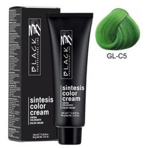 Vopsea crema permanenta - black professional line sintesis color cream glam colors, nuanta gl-c5 mojito green, 100ml