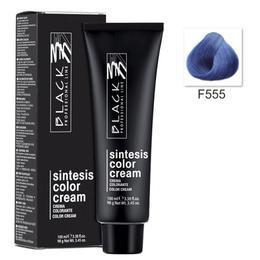 Vopsea crema permanenta - black professional line sintesis color cream, nuanta f555 bluette flash, 100ml