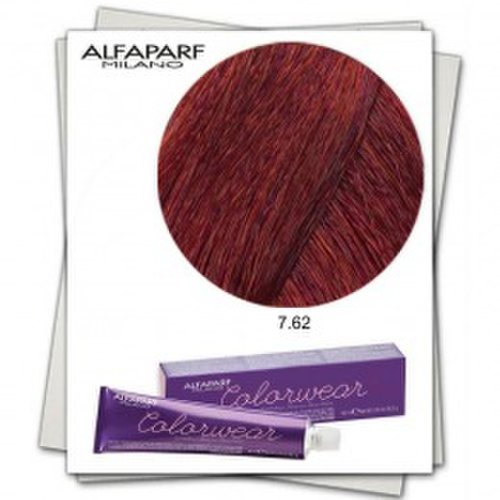 Vopsea fara amoniac - alfaparf milano color wear nuanta 7.62 biondo medio rosso irise