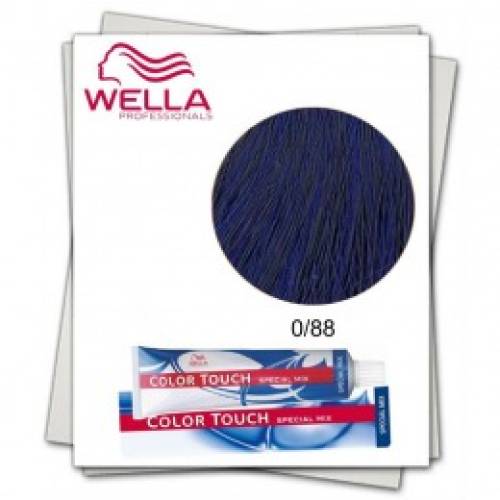 Vopsea fara amoniac mixton - wella professionals color touch special mix nuanta 0/88 albastru intens 