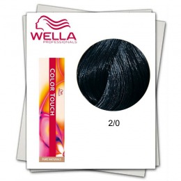 Vopsea fara amoniac - wella professionals color touch nuanta 2/0 negru 