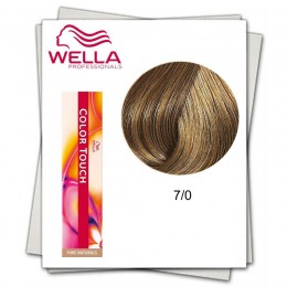 Vopsea fara amoniac - wella professionals color touch nuanta 7/0 blond mediu