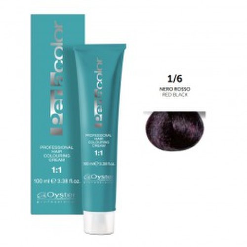 Vopsea permanenta - oyster cosmetics perlacolor professional hair coloring cream nuanta 1/6 nero rosso