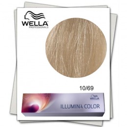 Vopsea permanenta - wella professionals illumina color nuanta 10/69 blond luminos deschis violet perlat