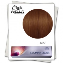 Vopsea permanenta - wella professionals illumina color nuanta 6/37