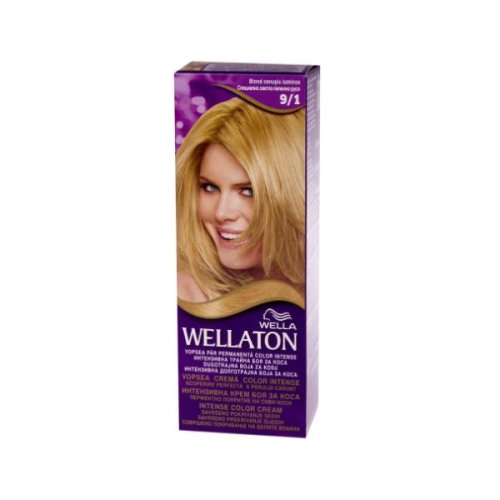 Vopsea permanenta - wella wellaton intense color cream, nuanta 9/1 blond cenusiu luminos