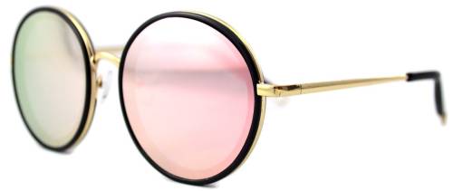 Ochelari de soare rotunzi oglinda roz - auriu