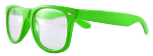 Ochelari - rame cu lentile transparente tip wayfarer passenger verde